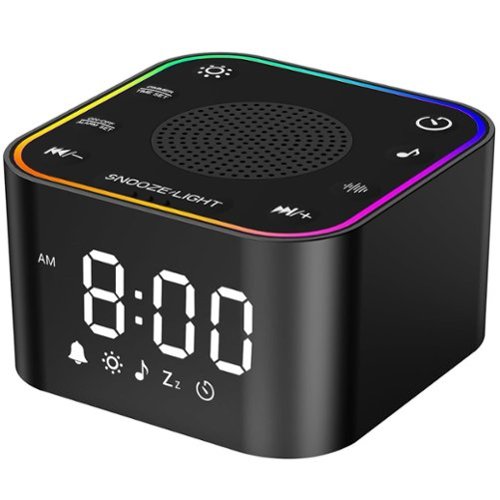 Dazzed Corner - Sound Machine Alarm Clock with 30 Non-Looping Sleep Sounds - Black-Front_Standard 