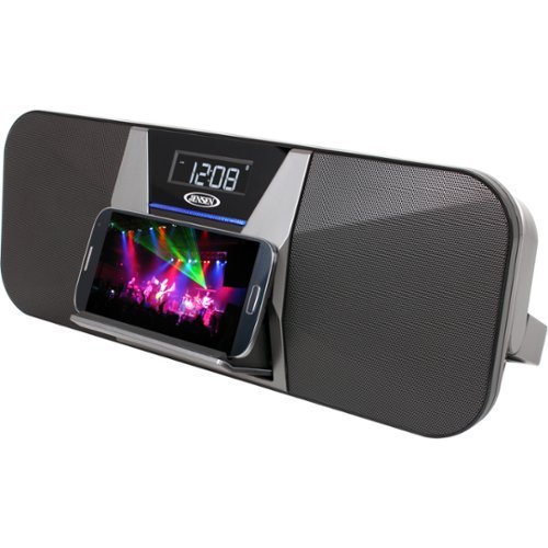  JENSEN - Portable Bluetooth Speaker with Charging for All Smartphones - Black