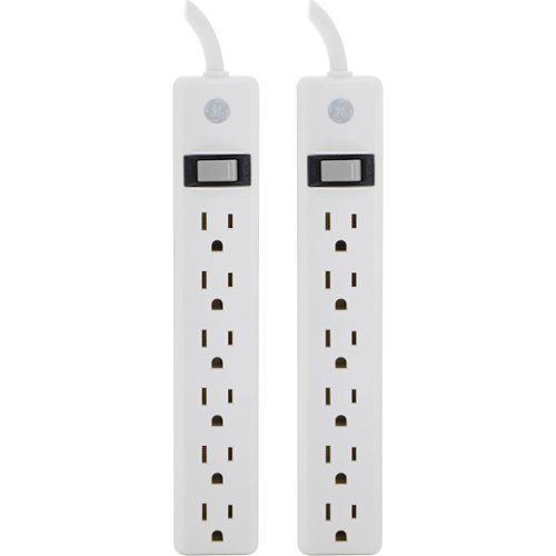GE - 6-Outlets Power Strip - White