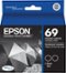 Epson - 69 dual-pack Standard Capacity - Ink Cartridges - Black-Front_Standard