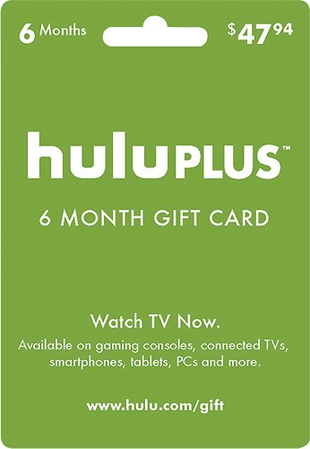  Hulu Plus 6-Month Gift Card