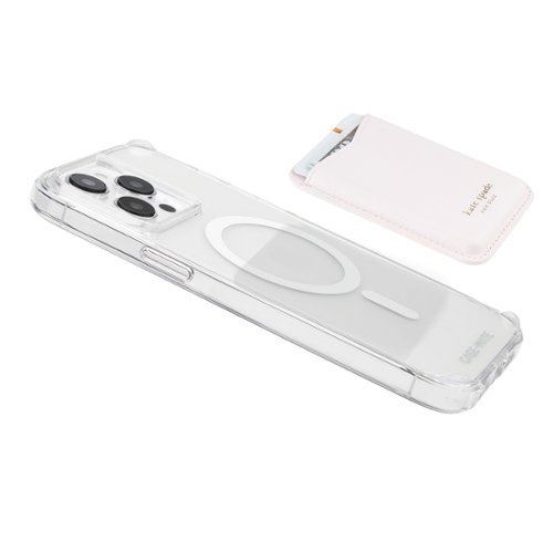 kate spade new york Magnetic Card Holder with MagSafe for Select Apple iPhones - Pale Dogwood WORLDWIDE DELIVERY