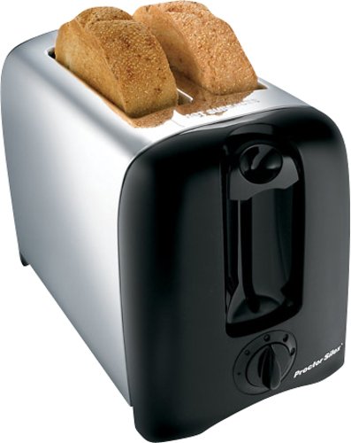  Proctor Silex - 2-Slice Toaster - Black/Chrome