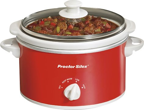  Proctor Silex - 1.5-Quart Slow Cooker - Red