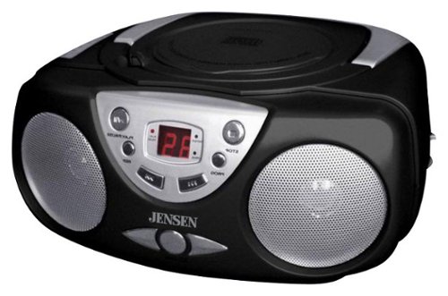  Jensen - Portable Stereo CD Player with AM/FM Radio - Black