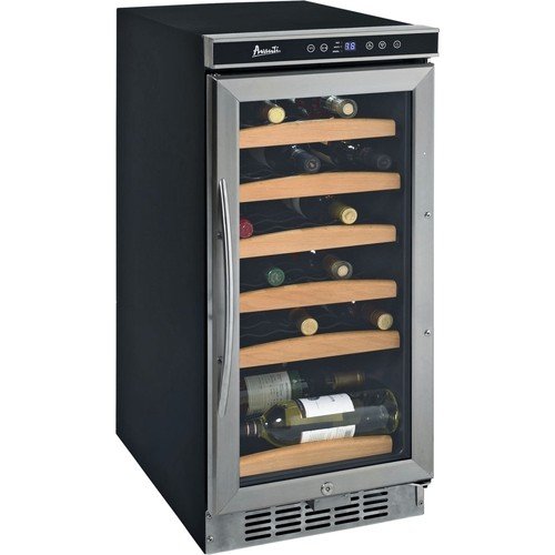  Avanti - WC1500DSS 30 Bottle Wine Cooler - Black, Stainless Steel