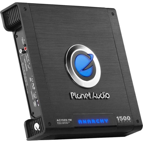 Planet Audio - ANARCHY 1500W Class AB Mono MOSFET Amplifier with Variable Low-Pass Crossover - Black