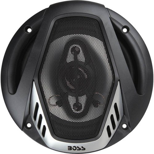 BOSS Audio - Onyx 6-1/2" 4-Way Car Speakers with Poly-Injected Woofer Cones (Pair) - Black and Chrome