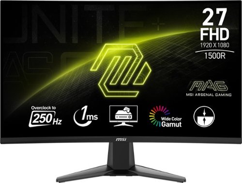 MSI - MAG27C6X Curved FHD 250Hz 1ms Adaptive Sync Gaming Monitor with HDR ready (DisplayPort, HDMI, )