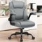 KERDOM - Swivel Tilt Gamer Ergonomic Computer Chair with Lumbar Support, Height Adjustable, Adjustable Arms Space Saving - Gray-Front_Standard