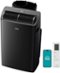 Midea - Duo 14,000 BTU Smart, High Efficiency Inverter Portable Air Conditioner with Heat, 40% Energy Savings, Ultra-Quiet - Black-Front_Standard