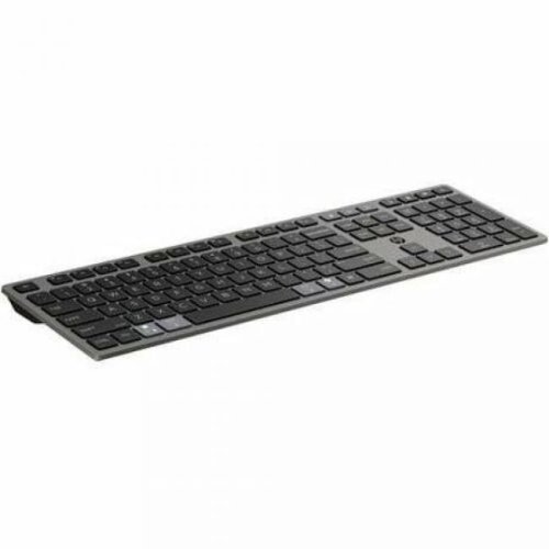 HP - 725 Keyboard - Wireless Connectivity - Bluetooth/RF - Full-size - 32.81 ft - 2.40 GHz - USB Type A Interface - Nightfall Black-Front_Standard 