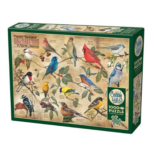 Outset Media - Outset Media: Cobble Hill 1000 Piece Puzzle: Popular Backyard Wild Birds of North America