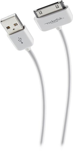  Rocketfish™ - Charge/Sync Cable for Apple® iPhone®, iPad® and iPod® - White