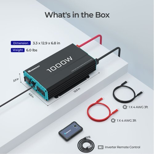 Renogy 1000W 12V Pure Sine Wave Inverter - Black BUY IN AUSTRALIA