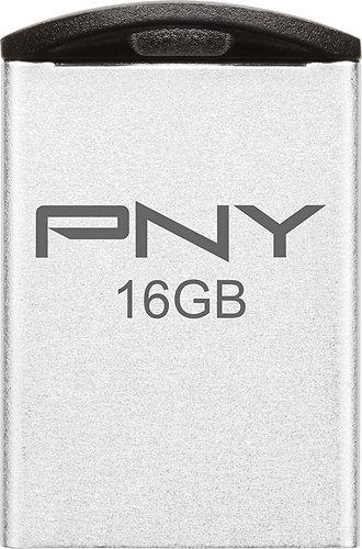  PNY - Micro Metal Attaché 16GB USB Flash Drive - Matte Silver