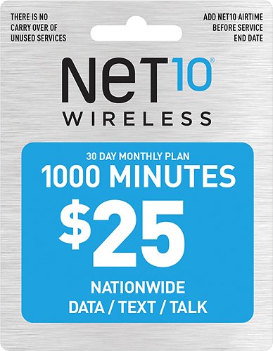  NET10 - $25 Top-Up Prepaid Card - Gray