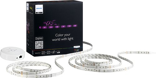  Philips - Hue Lightstrip Dimmable LED Smart Light Starter Kit - Multicolor