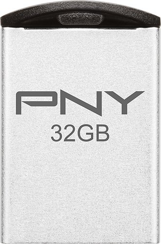  PNY - Micro Metal Attaché 32GB USB 2.0 Flash Drive - Matte Silver