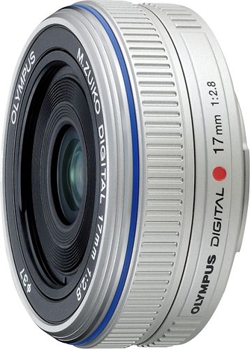  M.Zuiko 17mm f/2.8 Wide-Angle Pancake Lens for Olympus Micro Four Thirds Digital Cameras - Silver