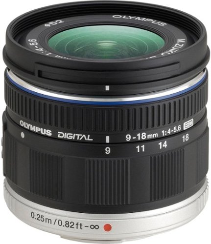  Olympus - M.ZUIKO DIGITAL 9-18 mm f/5.6-22 Ultra Wide Angle Zoom Lens For EP PENs - Black