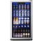 SIMZLIFE - 130 Can Beverage Refrigerator and Cooler with Glass Door for Home, 17.3 in D, 31.3 in H, 3.2 cubic feet - Silver-Front_Standard