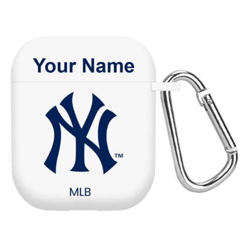 Artinian - New York Yankees Personalized Silicone AirPods Case Cover - No Size - Multicolor-Front_Standard 