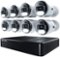 Night Owl - 12-Channel, 8-Camera Indoor/Outdoor Wired IP 4K 2TB NVR Security System - Black and White - Black/White-Front_Standard