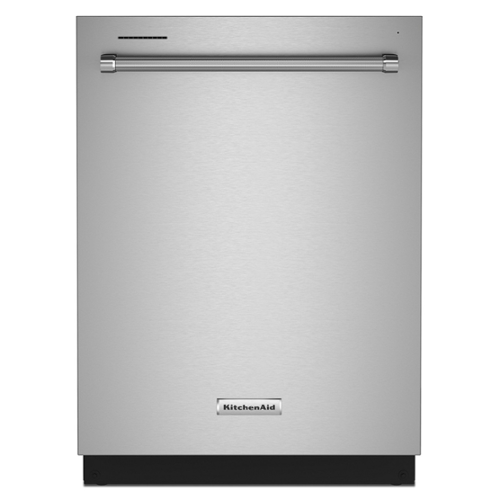 KitchenAid - 24" Top Control Built-In Tub Dishwasher with 3rd Rack, FreeFlex, 44 dBA - Stainless Steel-Front_Standard 