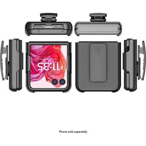 SaharaCase Venture Series with Belt Clip Hard Shell Case for Motorola Razr+ (2024) - Scorpion Black GLOBAL SHIPPING
