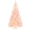 Costway - 7.5FT Pre-Lit Snow Flocked Christmas Tree 1100 Tips with 450 Lights & 8 Modes - Pink-Front_Standard 