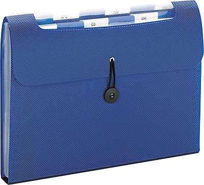 Smead - Heavy Duty Step Index Organizer, 12-Pocket, Letter, Poly, Navy (70902) - Navy Blue