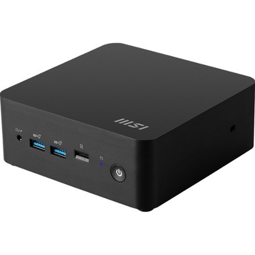 MSI - Cubi NUC 13MQG Barebone Desktop Cubi13MQG202B - Black-Front_Standard 