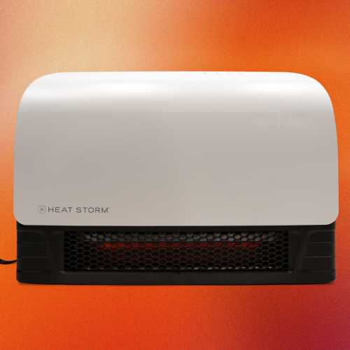 Heat Storm - 1500 Watt Minimalist Wi-Fi Infrared Wall Heater - White-Front_Standard 