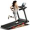 ROBORE - SF60 15% Auto Incline Treadmill for Home Office, One-Knob Folding Design, 7.2MPH 3.0HP Quiet Motor, LED Display, 300 LBS - Black-Front_Standard