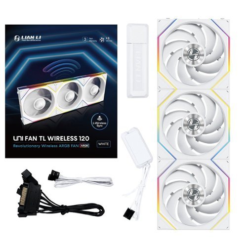 UNI FAN TL WIRELESS 120 ホワイト 2個セット Lian Li UNI Fan TL 120 Wireless Control Fan with LCP Fan