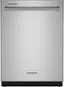 Front. KitchenAid - 24" Top Control Built-In Stainless Steel Tub Dishwasher with 3rd Rack, FreeFlex, 44 dBA - Stainless Steel With PrintShield Finish.