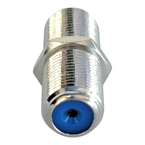Cables Direct Online - RG6/RG59 F-Type Female to Female Coaxial Coupler Adapter F81 Barrel Connector for Coax Cable, 3GHz Signal - Silver-Front_Standard 