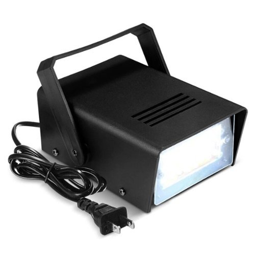 Stock Preferred - LED Strobe Disco Party Light – 24-LED - White light with black housing-Front_Standard 