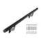 VEVOR - Wall Mounted Stair Handrail, 4ft Pipe Staircase Handrail, Galvanized Aluminum, 1.26 inch Pipe Diameter - Black-Front_Standard