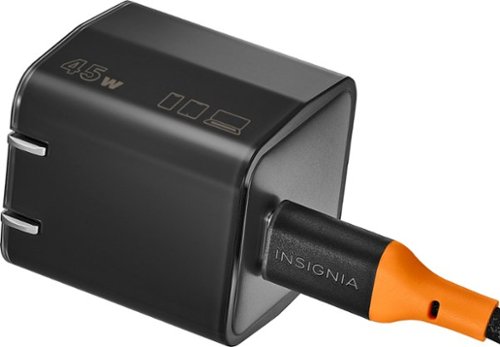 Insignia™ 45W Compact Wall Charging Kit for USB-C Smartphones, Tablets and More - Dark Gray BUY IN EUROPE