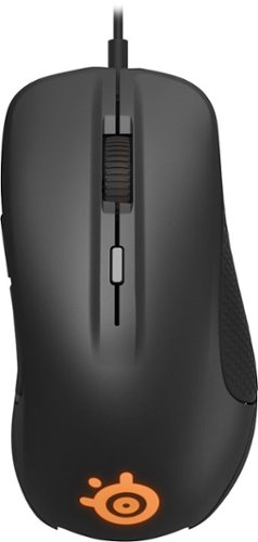  SteelSeries - Rival 300 Wired Optical 6-Button Gaming Mouse with RGB Lighting - Black/Gray/White