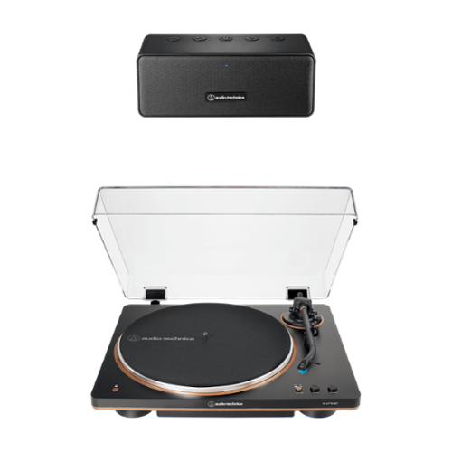 Audio-Technica - AT-LP70XBTBZP2 Automatic Wireless Belt-Drive Turntable and Speaker Bundle-Front_Standard 