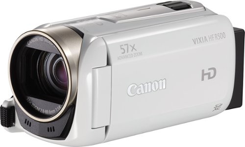  Canon - VIXIA HF R500 HD Flash Memory Camcorder - White