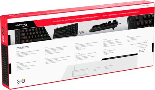 HyperX Eve 1800 Compact Wired Membrane Gaming Keyboard with RGB Back Lighting - Black WHERE TO BUY