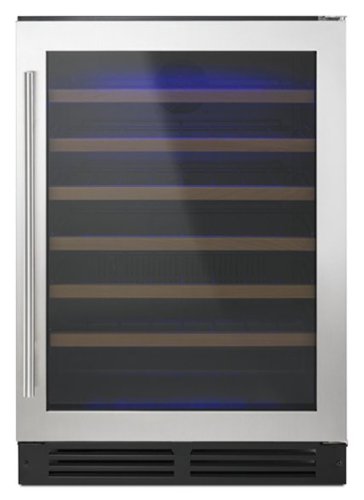  Whirlpool - 54-Bottle Built-In Wine Cooler - Stainless Steel