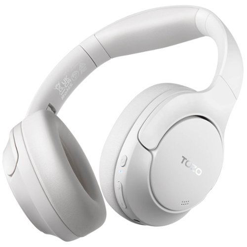 TOZO - Wire/Wireless Noise Cancel Bluetooth Headphones - ANC & ENC, 60H, Hi-Res, Transparency Mode, APP 32EQ, Comfort Earcup - White-Front_Standard 