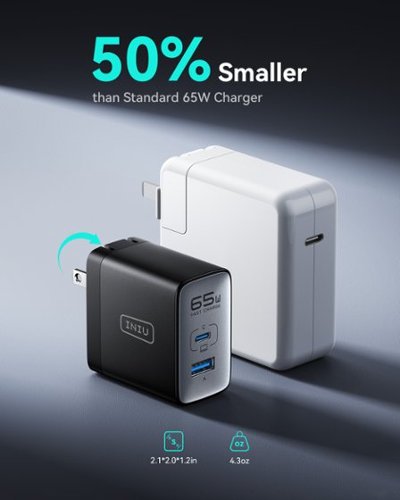 INIU 65W Fast GaN Charger with USB-A/C Ports & 100W USB C to C 3.3ft Cable for iPhone 17 16 15 Laptops Tablets - Black WHERE TO BUY