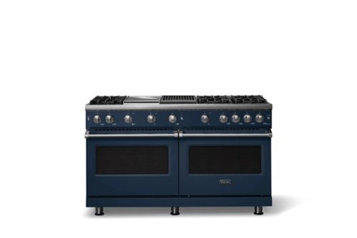 Viking - Pro 5 Series 8.0 Cu. Ft. Freestanding Sealed 6 Burner Gas Convection Range w. Griddle - Slate Blue - Slate Blue