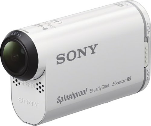  Sony - AS200 Waterproof Action Camera with Remote - White